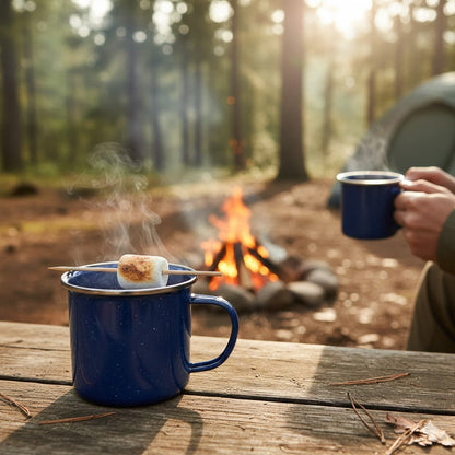 Blue Enamel Mug